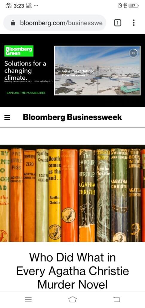 Bloomberg Mobile Example
