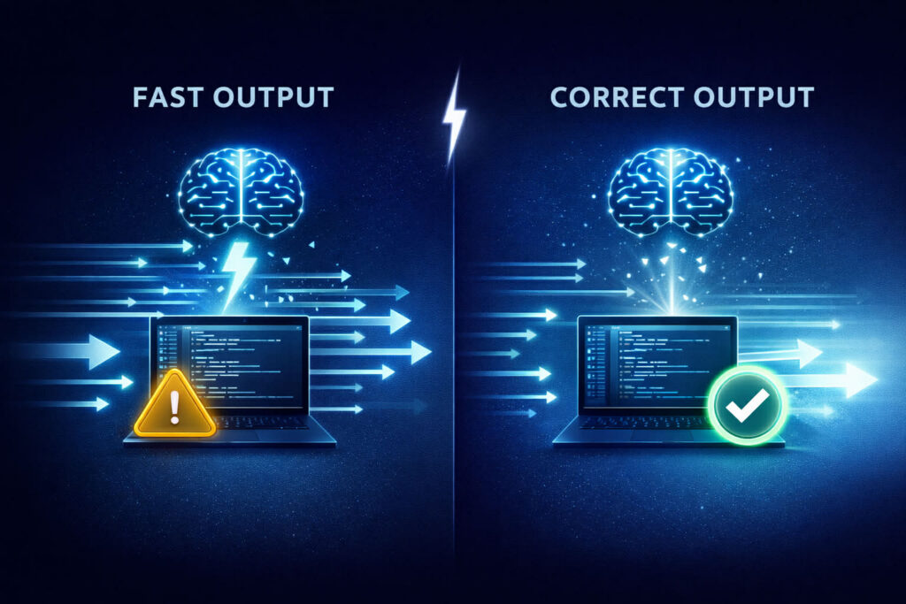 fast output vs correct output ai